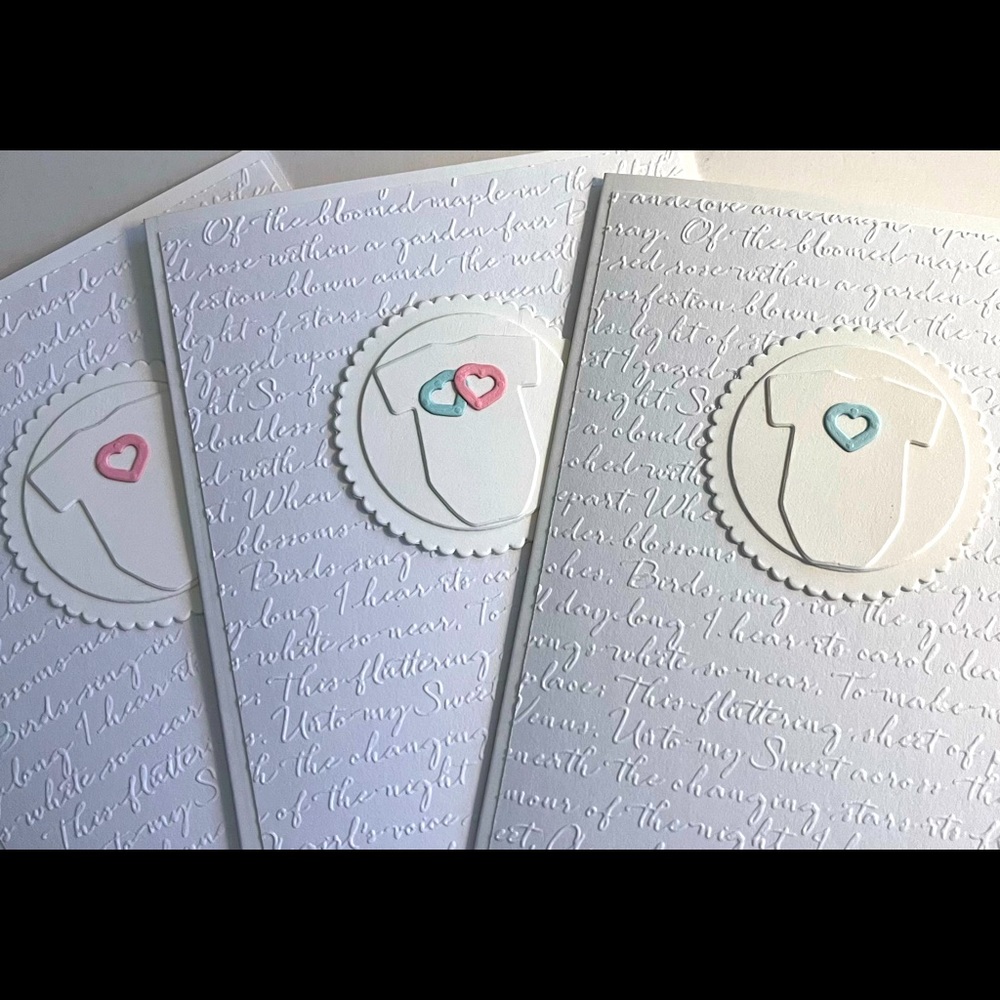 10 Fancy Handmade Stampin' Up! Welcome Baby Cards w/free ship - Picture 1 of 9